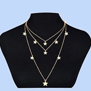 Layered star necklace